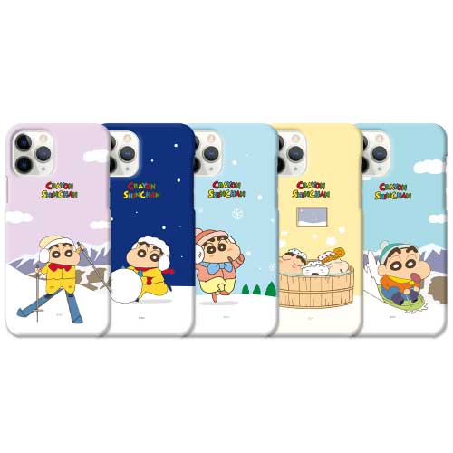 CQ クレヨンしんちゃん ウインター iPhone Galaxy スリム ハード ケース カバー スマホケース Crayon Shinchan Winter Slim Hard