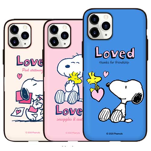 FT PEANUTS Snoopy Love Love Card Mirror Bumper スヌーピー IC Suica カード収納可能 iPhone Galaxy ケース カバー スマホケース