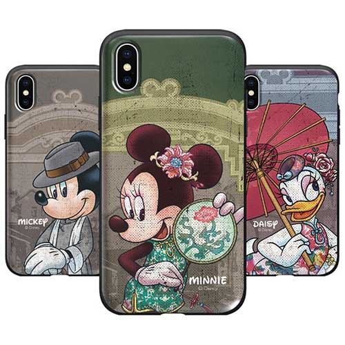 JH Disney Chinese Card Slide IC Suica カード収納可能 iPhone Galaxy カバー スマホケース