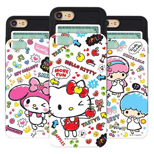 JH SANRIO Characters Fruit Card Slide IC Suica カード収納可能 iPhone Galaxy カバー スマホケース