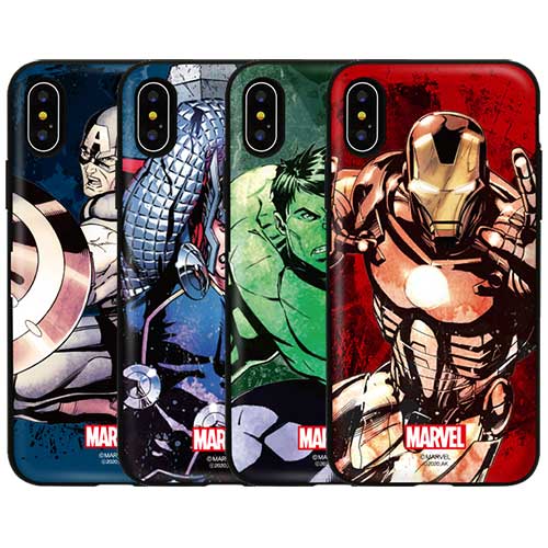 TR マーベル iPhone Galaxy マグネット カード ドア バンパー ケース カバー スマホケース MARVEL Vintage Card Mirror Bumper IC Suica カード収納可能