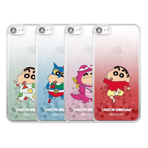 CQ Crayon Shinchan Simple Glitter Jelly クレヨンしんちゃん iPhone Galaxy ケース カバー スマホケース