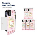 SI サンリオ キャンデー ハウス iPhone Galaxy マグネット カード ドア バンパー ケース カバー スマホケース Sanrio Characters Hello Kitty and Friends Candy House Magnetic Card Mirror Bumper