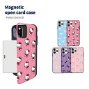 SI サンリオ パターン B iPhone Galaxy マグネット カード ドア バンパー ケース カバー スマホケース Sanrio Characters Hello Kitty and Friends Pattern B Magnetic Card Mirror Bumper