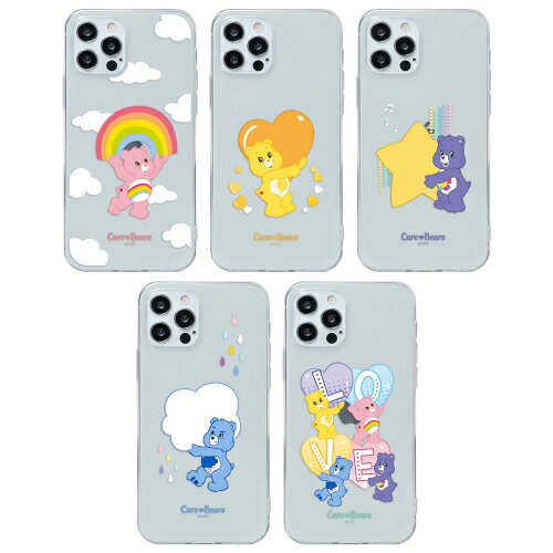 CQ ケアベア iPhone Galaxy ケース カバー スマホケース CARE BEARS Together クリア ゼリー