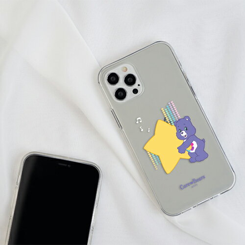 CQ ケアベア iPhone Galaxy ケース カバー スマホケース CARE BEARS Together クリア ゼリー