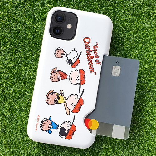 MW Peanuts Snoopy スヌーピー BASEBALL Snoopy Card Hard IC Suica カード収納可能 iPhone Galaxy ケース カバー スマホケース