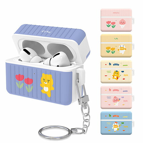 S2 카카오프렌즈 에어포즈 케이스 커버 KAKAO FRIENDS APRIL SHOWER 에이프릴 샤워 캐리어 콤보 Airpods PRO 1 2 3 Carrier Combo Case 프로 3세대 1세대 2세대