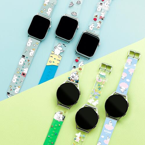 ST Moomin Apple Watch Galaxy Watch Galaxy Gear Band ムーミンアップルウォッチ バンド シリコーンバンド ベルト 45mm 44mm 42mm 41mm 40mm 38mm ベルト 時計バンド アップルウォッチバンド 腕時計ストラップ