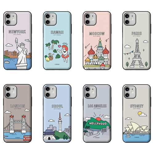 TR トラベル iPhone Galaxy ケース カバー スマホケース Card Mirror Bumper IC Suica カード収納可能