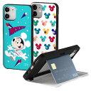 TR ディズニー ミッキーマウス iPhone Galaxy ケース カバー スマホケース Disney Space Card Mirror Bumper IC Suica カード収納可能
