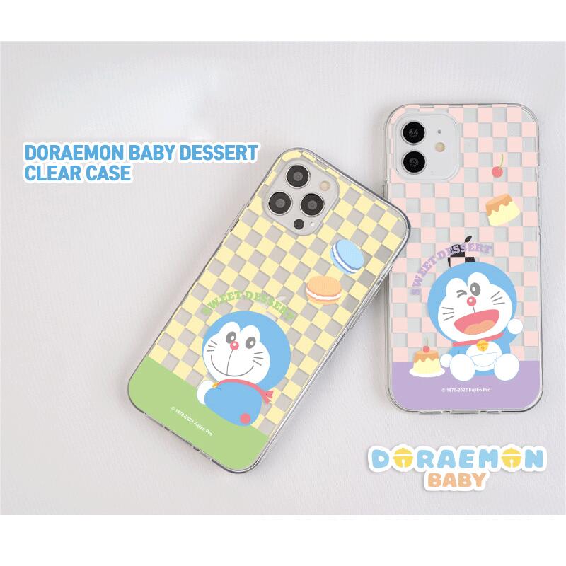 CQ ドラえもん iPhone Galaxy ケース カバー スマホケース DORAEMON ベビー デザート 透明ゼリー