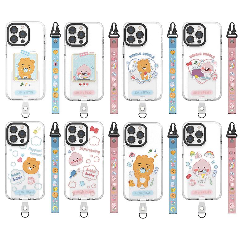 S2 ե iPhone Galaxy  С ޥۥ Little KAKAO FRIENDS BUBBLE BUBBLE SMART TAB CLEAR LINE Case ۥ ɻ  ȥå