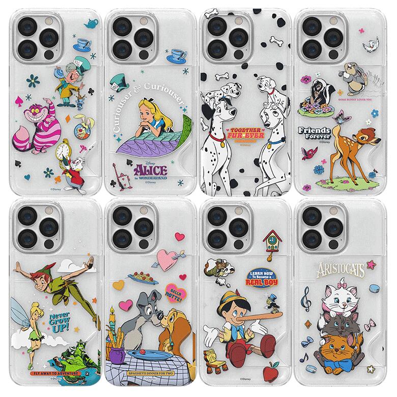 S2 ディズニー iPhone Galaxy ケース カバー スマホケース DISNEY STORY BOOK TIME 半透明 SLIM CARD Caseのサムネイル
