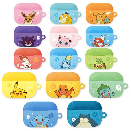 CQ ポケモン エアーポッズ プロ 第1世代 第2世代 第3世代 ハード ケース カバー Pokemon Color AirPods Pro 1 2 3 Hard Case Cover