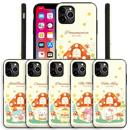 79 ハローキティ マイメロディ ポムポムプリン シナモロール リトルツインスターズ iPhone Galaxy カバー スマホケース SANRIO Character Mushrooms Magnetic Card Door Bumper マグネット吸着 IC カード Suica カード収納可能