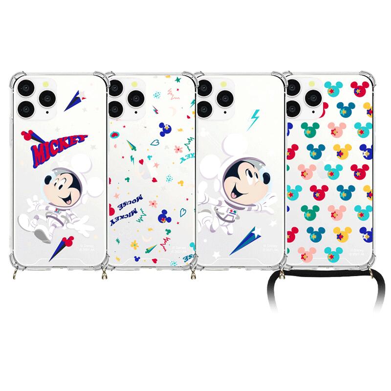 ディズニー TR ディズニー スペース iPhone Galaxy ケース カバー スマホケース ストラップホルダー スマホ ショルダーストラップ スマートフォン おしゃれ 首掛け DISNEY SPACE Necklace Gell Hard