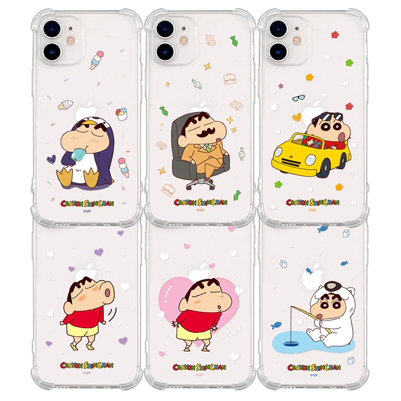 OC クレヨンしんちゃん しんのすけ ウィッティ カメラ 防弾 透明 iPhone Galaxy ハード ケース カバー スマホケース