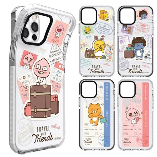 S2 カカオフレンズ トラベル 透明 ライン iPhone Galaxy ケース カバー スマホケース KAKAO FRIENDS CLEAR LINE