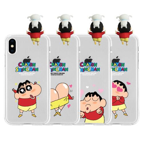JN クレヨンしんちゃん ラブ iPhone Galaxy 透明ゼリー ケース カバー スマホケース CRAYON SHINCHAN LOVE FIGURE CLEAR JELLY Case Cover