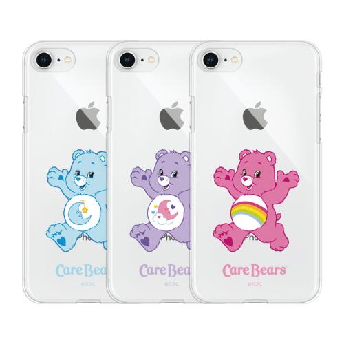 CQ ケアベア シンプル iPhone Galaxy 透明ゼリー ケース カバー スマホケース CARE BEAR SIMPLE CLEAR JELLY CASE COVER