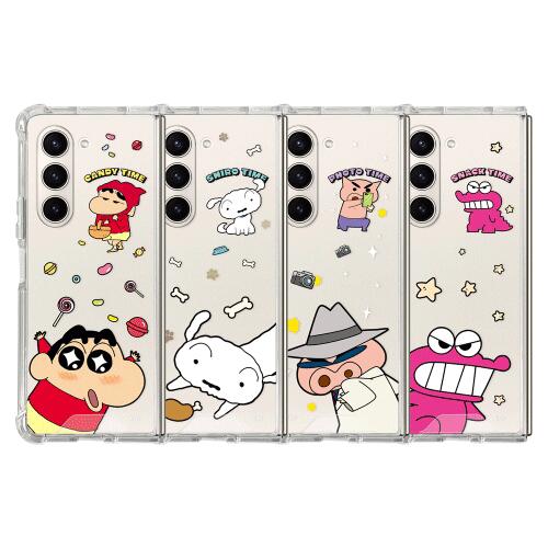 CQ クレヨンしんちゃん プレー タイム ギャラクシーZフォールド 7 6 5 ゼリーハード ケース カバー スマホケース CRAYON SHINCHAN PLAY TIME Galaxy Z Fold 7 6 5 JELLY HARD CASE COVER