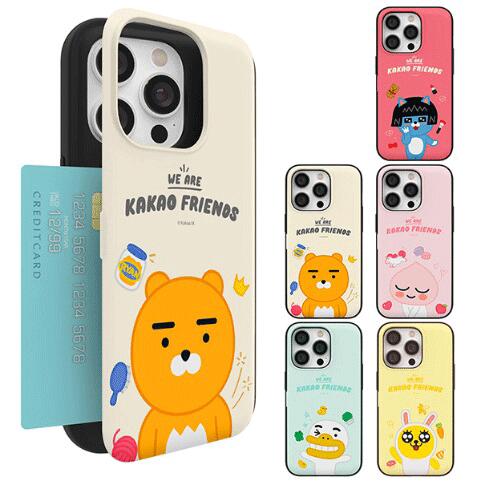 TZ 위어 카카오프렌즈 iPhone Galaxy 마그넷 카드 도어 범퍼 케이스 커버 스마트폰 케이스 WE ARE KAKAO FRIENDS MAGNET CARD DOOR BUMPER 카드 2장을 수납할 수 있는 실용성 미러가 들어가 있습니다.