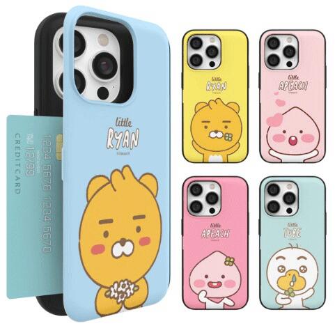 TZ 리틀 카카오프렌즈 파크 iPhone Galaxy 마그넷 카드 도어 범퍼 케이스 커버 스마트폰 케이스 LITTLE KAKAO FRIENDS MAGNET CARD DOOR BUMPER 카드 2장을 수납할 수 있는 실용성 미러가 들어가 있습니다.