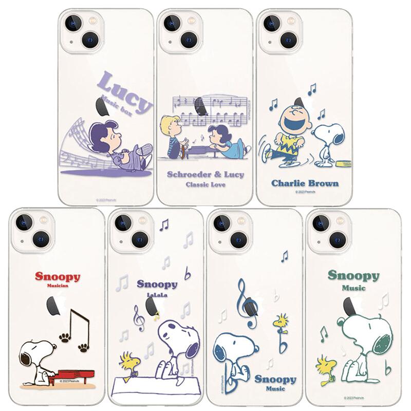 BA ピーナッツ スヌーピー ミュージック iPhone Galaxy 透明ゼリー ケース カバー スマホケース PEANUTS SNOOPY MUSIC CLEAR JELLY CASE COVER