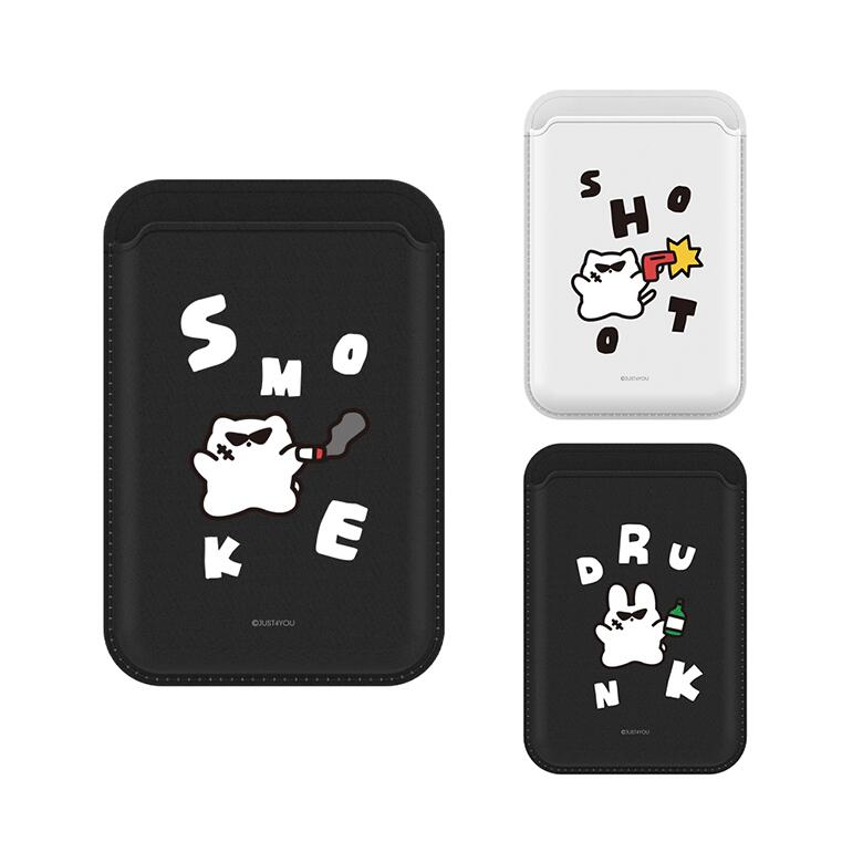 S2 ジャストフォーユー ギャングスター Magsafe 対応 カード ウォレット JUST4U GANGSTER SMILE MagSafe Case Wallet カードは3枚まで収納可能 ビーガンレザー