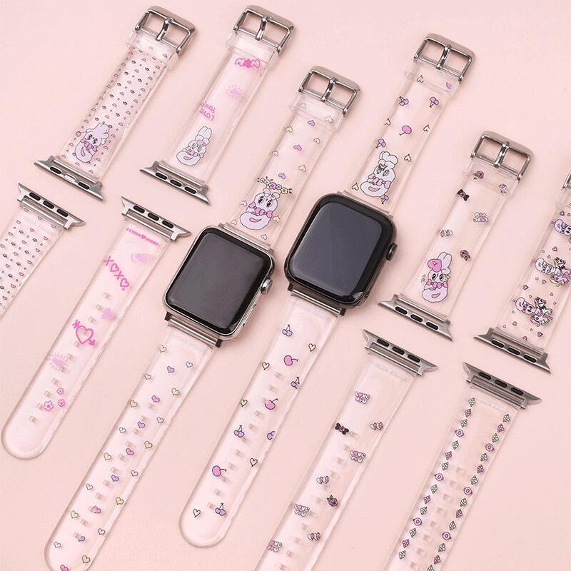 UW ESTHER BUNNY S1 Apple Watch Band アップルウォッチ バンド クリアバンド ベルト 45mm 44mm 42mm 41mm 40mm 38mm ベルト 時計バンド アップルウォッチバンド