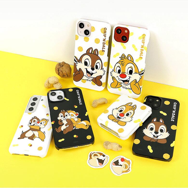ディズニー チップとデール iPhone Galaxy スリム ハード ケース カバー スマホケース ピーナッツパターン DISNEY CHIP N DALE PEANUT PATTERN SLIM HARD CASE COVER HHのサムネイル