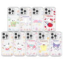 サンリオ iPhone Galaxy カード 透明ハード ケース カバー スマホケース サークルハッピネス SANRIO CIRCLE HAPPINESS CARD CLEAR HARD CASE 1枚が収納できる実用性 TR