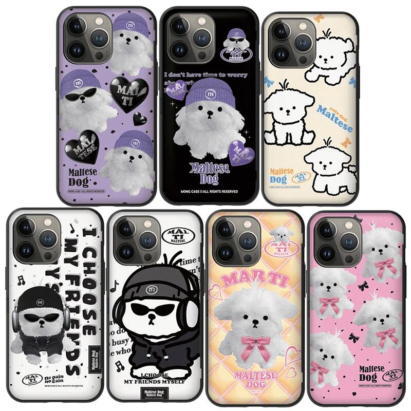 マルチーズ マルチーズ iPhone Galaxy マグネット カード ドア バンパー ケース カバー スマホケース MALTESE MALTESE CARD DOOR BUMPER CASE COVER カード2枚が収納できる実用性 ミラーが入っております。 DC