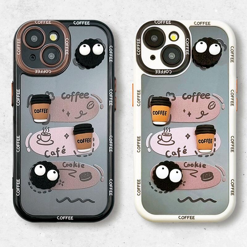 コーヒーとクッキー iPhone Galaxy デコ ケース カバー スマホケース KK
