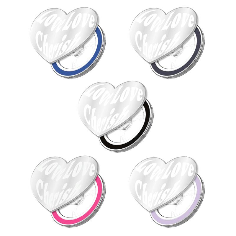 ラブラブレタリングミラー 透明 Magsafe 対応 スマホスタンド 強力磁石仕様 かわいい スマホグリップ グリップホルダー スマホリング シンプル スタンド ホルダー 落下防止 携帯スタンド スマホ グリップスタンド マグセーフ対応 TR