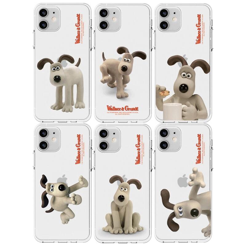 ウォレスとグルミット iPhone Galaxy 透明ゼリー ケース カバー スマホケース WALLACE AND GROMIT CLEAR JELLY CASE TR