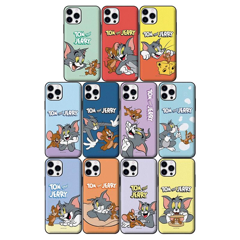 トムとジェリー iPhone Galaxy S2 マグネット カード ドア バンパー ケース カバー スマホケース TOM AND JERRY S2 MAGNET CARD DOOR BUMPER カード2枚が収納できる実用性 ミラーが入っております。 TR