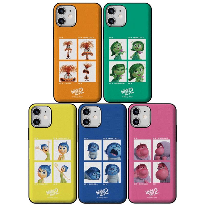 ディズニー ピクサー インサイド・ヘッド2 iPhone Galaxy フォト4カット マグネット カード ドア バンパー ケース カバー スマホケース キューティ ルーピー DISNEY PIXAR INSIDE OUT 2 PHOTO 4 CUTS MAGNET CARD DOOR BUMPER TR