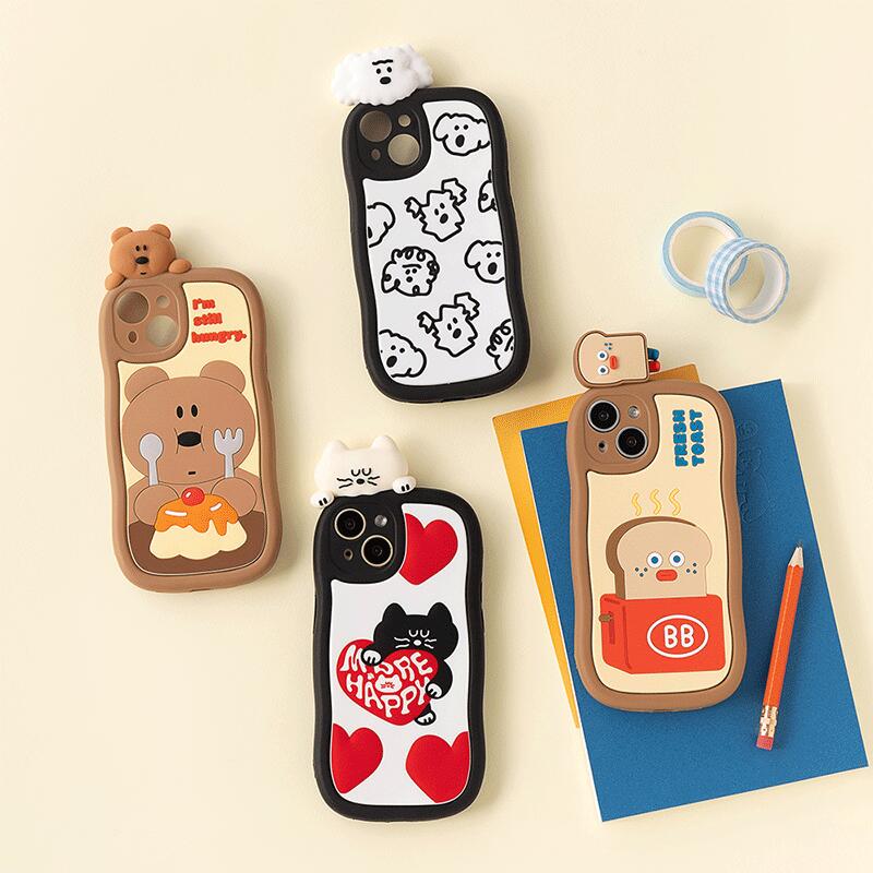 ロマネ ブランチ ブラザー フィギュア シリコン iPhone ケース カバー スマホケース ROMANE Brunch Brother Figure Silicone CASE COVER RO