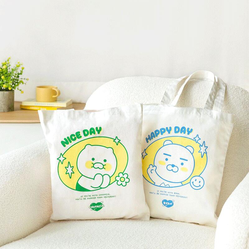 カカオフレンズ セイ チーズ シンプル キャンバス トートバッグ CY