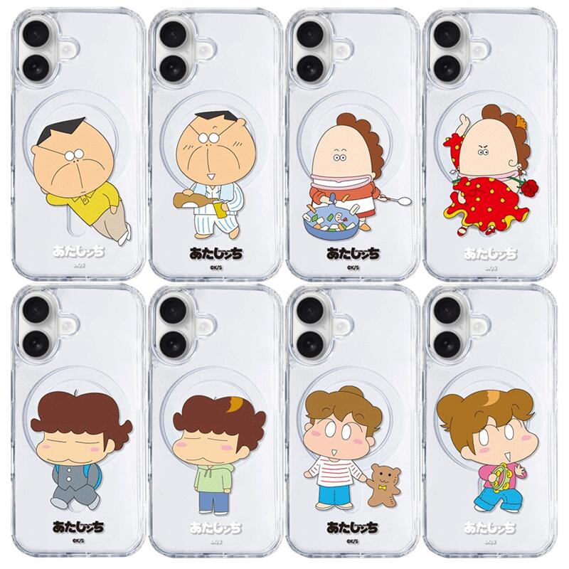 新あたしンち MagSafe 対応 iPhone Galaxy 透明 ケース カバー スマホケース ATAMAm MA MagSafe Clear Case Cover S2B