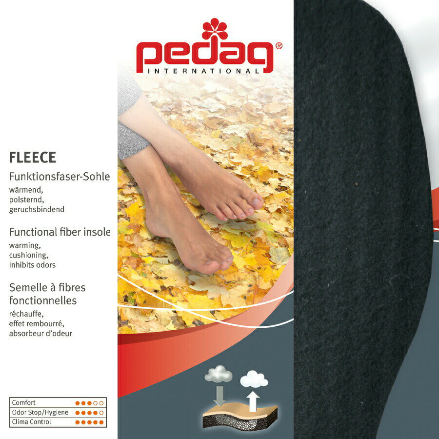 pedaq（ペダック）フリース「FLEECE」/サイズ：34/35、36、37、38、39、40、41、42、43 Art.1591/159 メンズ レディース ユニセックス 中敷き 靴 シューズ スニーカー インソール 高品質 高耐久性^