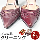 ★SALEクーポン配布中★往復 送料無料 靴 クリーニング 「レギュラー」コース 2足 職人 手洗い + 磨き / メンテナンス 仕上げ レディース 洗浄 洗い...