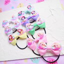 【8/1限定!最大1,000円OFF&最大ポイント20倍】ヘアゴム リボン 【完成品】ヘアアクセサリー ダブルカラープリンセスミニリボン 2個セット カラフル
