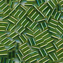 MIYUKI 竹ビーズ 1分 1.5x3mm #26 オリーブ銀引 ミユキビーズ