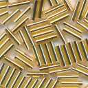 MIYUKI 竹ビーズ 2分 1.7x6mm #3(#62) ゴールド(金茶銀引) ミユキビーズ