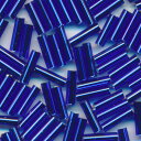 MIYUKI 竹ビーズ 2分 1.7x6mm #20(#67) コバルト銀引 ミユキビーズ