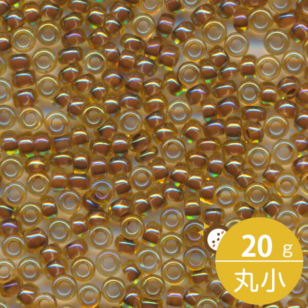 MIYUKI シードビーズ 丸小 11/0 約2mm #379 アメジストライン(金茶中染) 20グラムバラ 約2,200粒入り ミユキビーズ