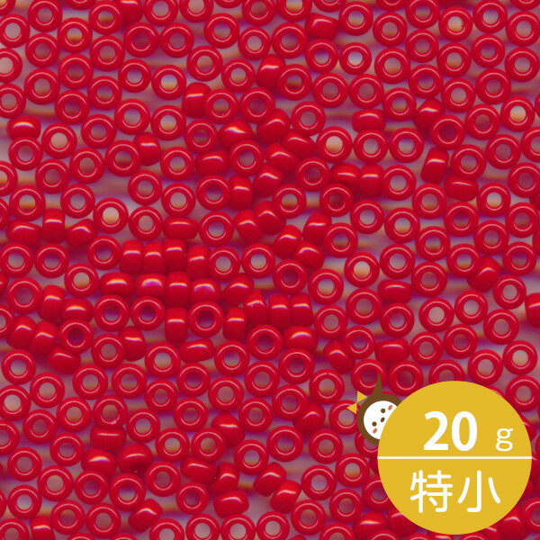 MIYUKI シードビーズ 丸特小 15/0 約1.5mm #408 赤ギョク 20グラムバラ 約5,000粒入り ミユキビーズ